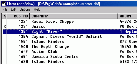 Useful DBF plugin for Total Commander displays DBF files in Lister