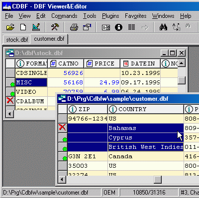 CDBF - DBF Viewer and Editor 1.30