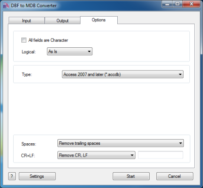 Windows 8 DBF to MDB (Access) Converter full