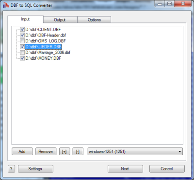 Windows 7 DBF to SQL Converter 3.22 full