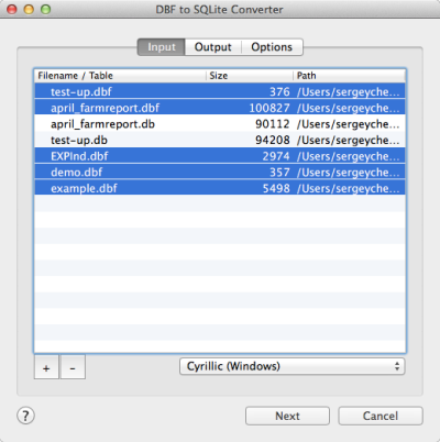 DBF to SQLite Converter for Mac