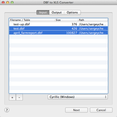 DBF to XLS Converter for Mac