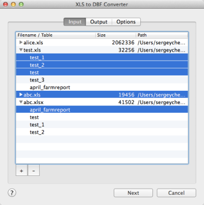 Convert your Excel files to DBF format