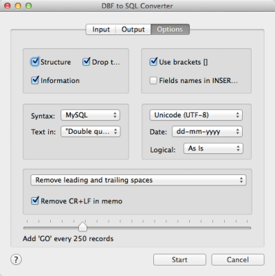 DBF to SQL Converter for Mac