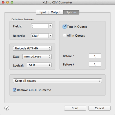 XLS to CSV Converter for Mac